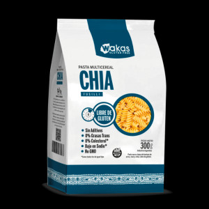 Fideos Tirabuzon Wakas De Chia X 300 Gr