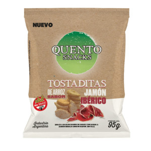Tostaditas De Arroz Quento Sabor Jamon X 95 Gr